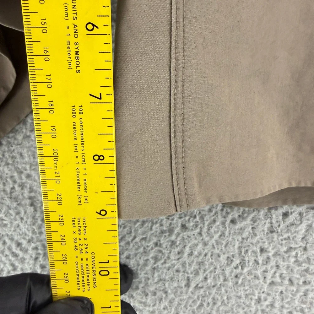 QOR Board Shorts Mens 34 Tan Performance Swim Trunks Side Zip Pocket Activewear